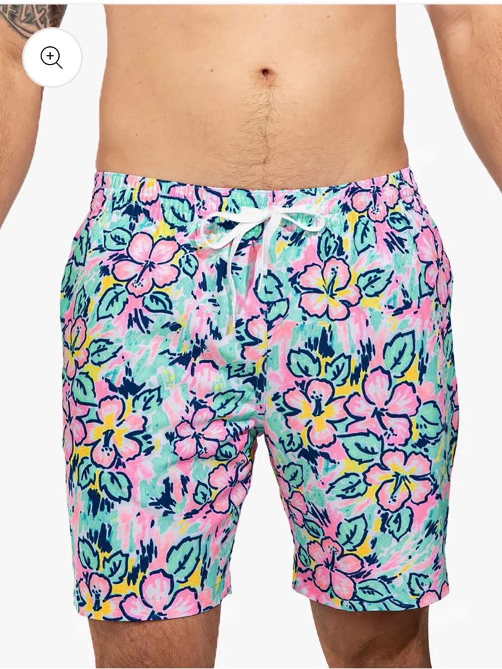 Chubbies The Vacation Blooms 7” Floral Swim Trunks Mens Small